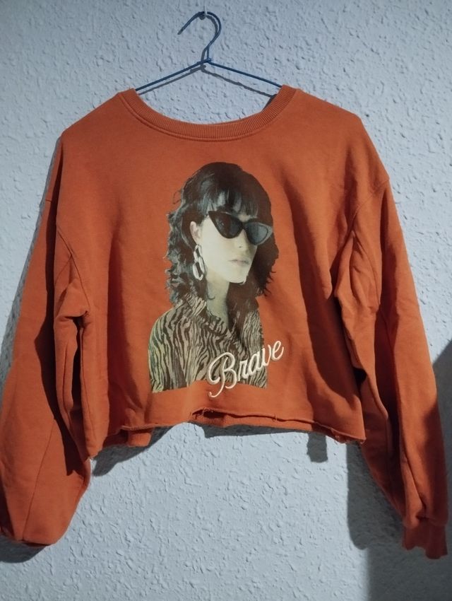 Sudadera corta naranja Brave
