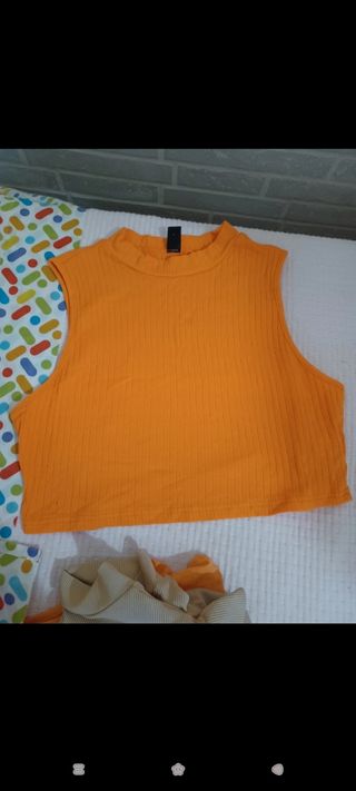 Top crop anaranjado XL