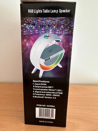 3 en 1: Lámpara cargador, altavoz y bluetooth. 