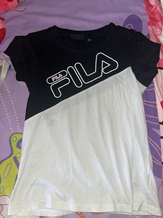 Camiseta Fila XS - Blanco y Negro