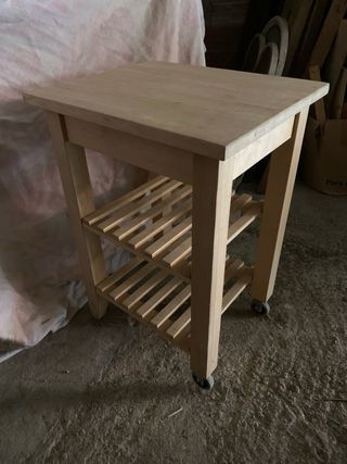 Mesa auxiliar cocina - madera beige