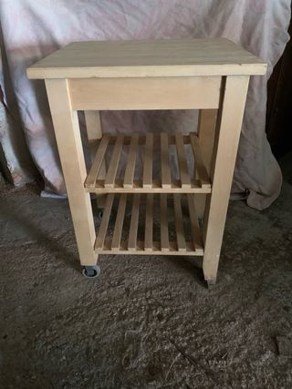 Mesa auxiliar cocina - madera beige