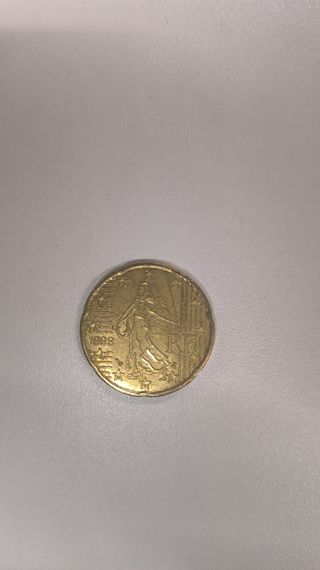Moneda 20 céntimos Francia 1999