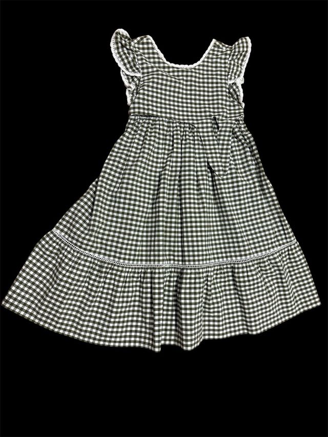 Vestido niña 12 años cuadros vichy verde