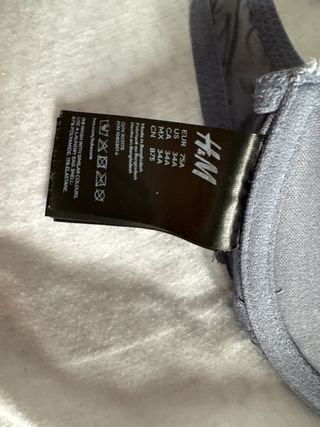 Sujetador H&M push-up azul 75A