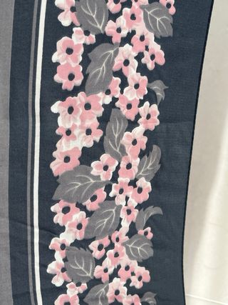 Paraguas plegable flores rosa-gris