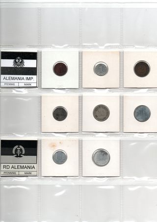 8 Monedas Alemania Imp. y RD Alemania