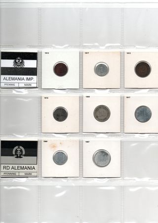 8 Monedas Alemania Imp. y RD Alemania