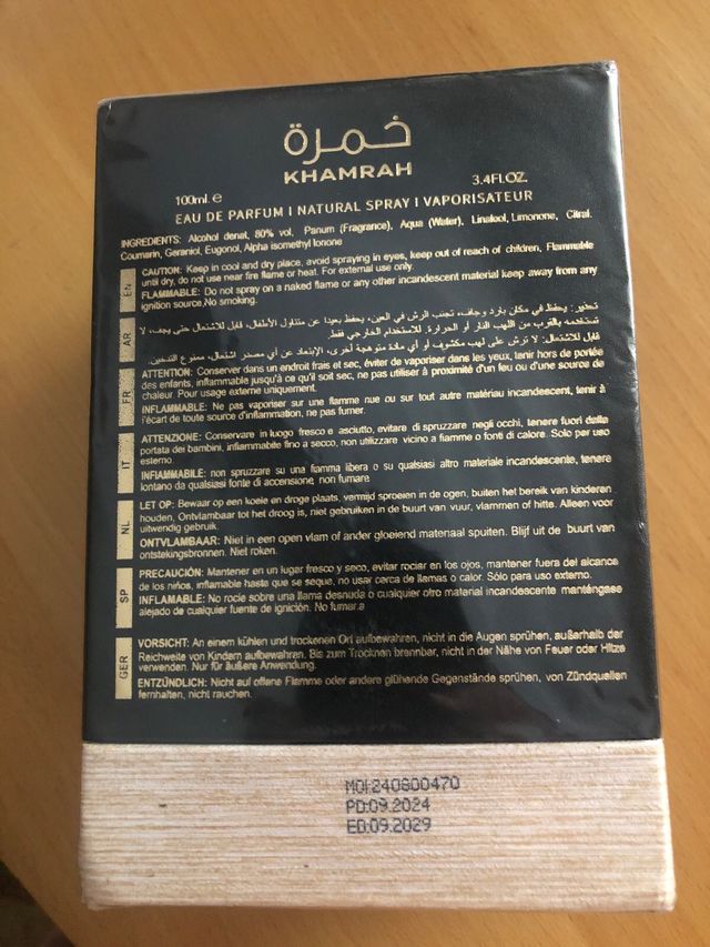 Perfume Lattafa KHAMRAH - Eau de Parfum