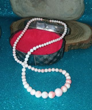 ‼️Collana vintage corallo rosa Bokè