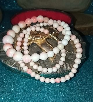 ‼️Collana vintage corallo rosa Bokè