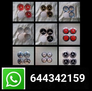 4 pegatinas 56mm Mercedes tapabuje centro rueda 