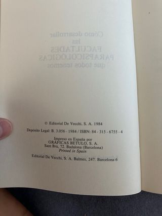 libro esoterismo facultades parapsicológicas vecch