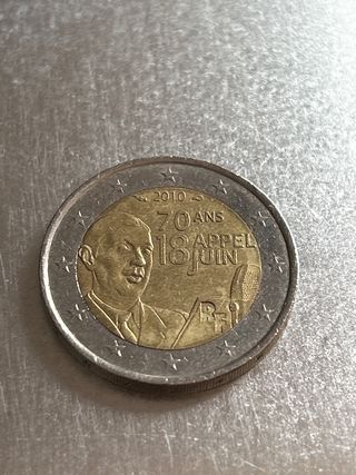 Moneda 2€ Francia 2010 - General de Gaulle