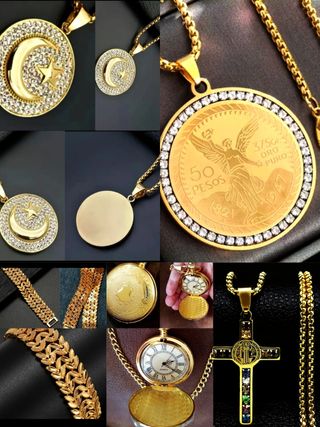 Joyas doradas - Collares y reloj