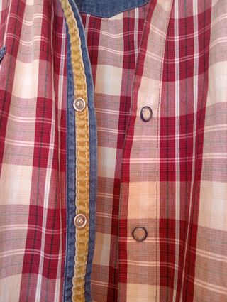 Camisa cuadros roja y azul Talla L