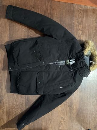 Abrigo negro jack and jones