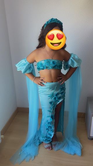 Vestido fiesta niña celeste