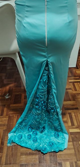 Vestido fiesta niña celeste
