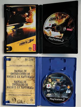 Videojuegos PS2: Socom II & Driver 3