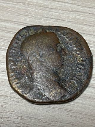 Sestercio romano antiguo