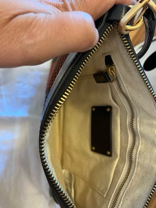 Bolso Bimba y Lola - Negro, Naranja y Blanco 