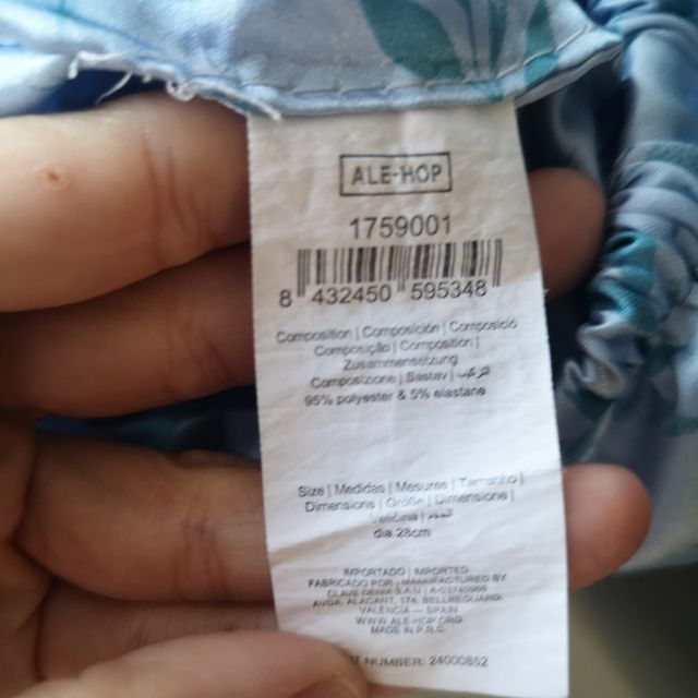 Turbante pelo Ale-Hop azul