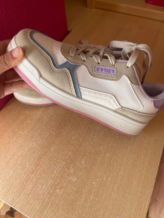 Zapatillas New Youth beige-azul