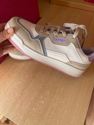 Zapatillas New Youth beige-azul