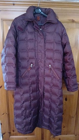 Piumino lungo viola donna