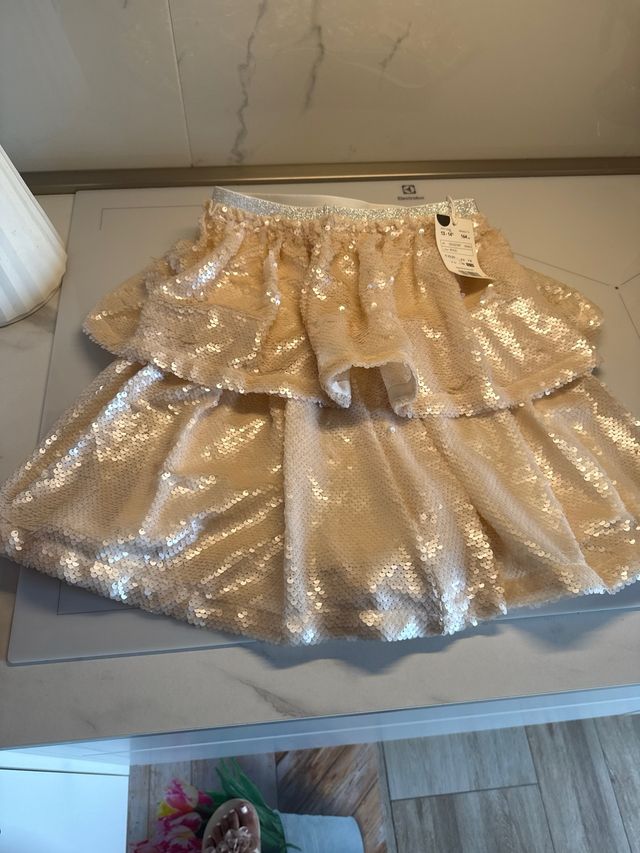 Gonna paillettes Original Marines beige 13-14