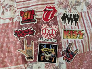 9 Pegatinas grupos de música 