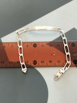 Pulsera plata hombre - nueva
