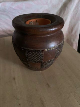 Macetero madera - marrón