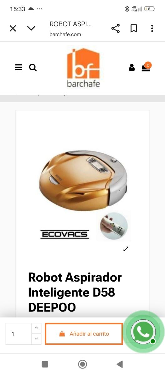 Robot Aspirador Inteligente Ecovacs D58