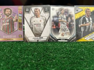 4 cartas fútbol: Zidane, Modric, Marcelo, Shearer