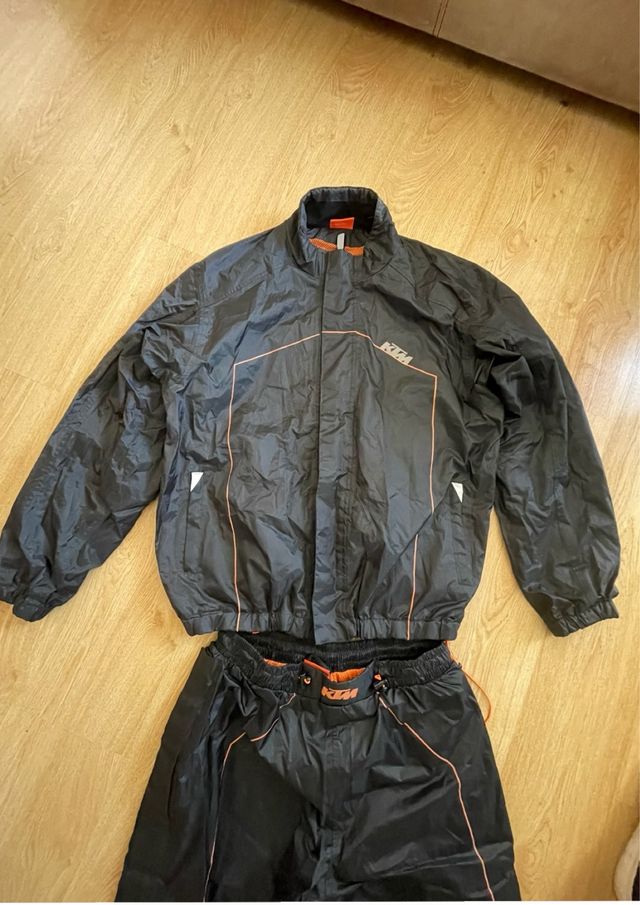 Chubasquero KTM - Negro/Naranja. talla L , Enduro