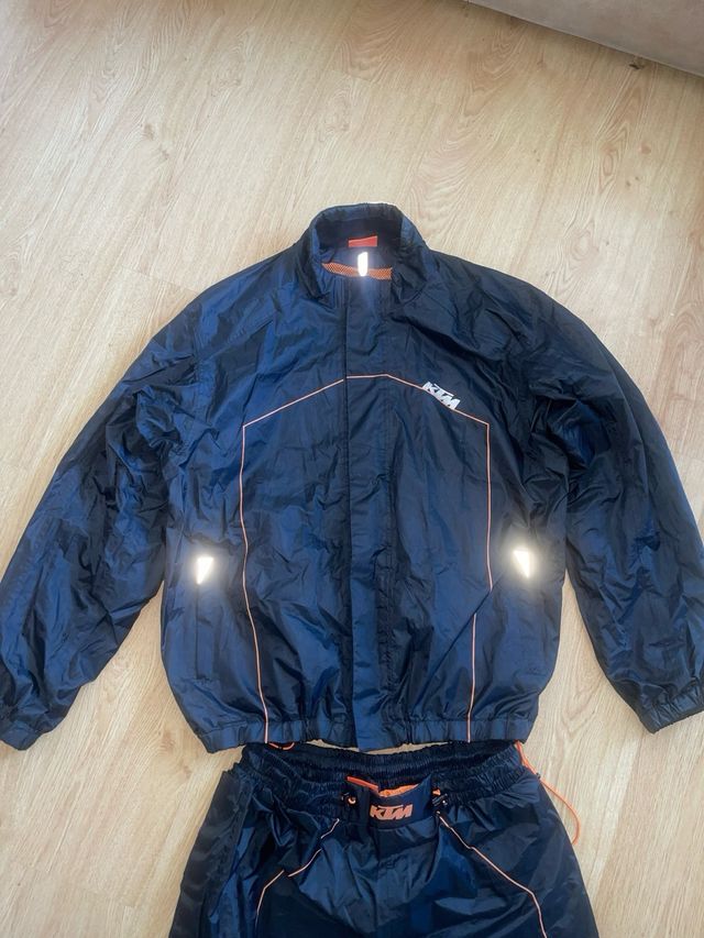 Chubasquero KTM - Negro/Naranja. talla L , Enduro