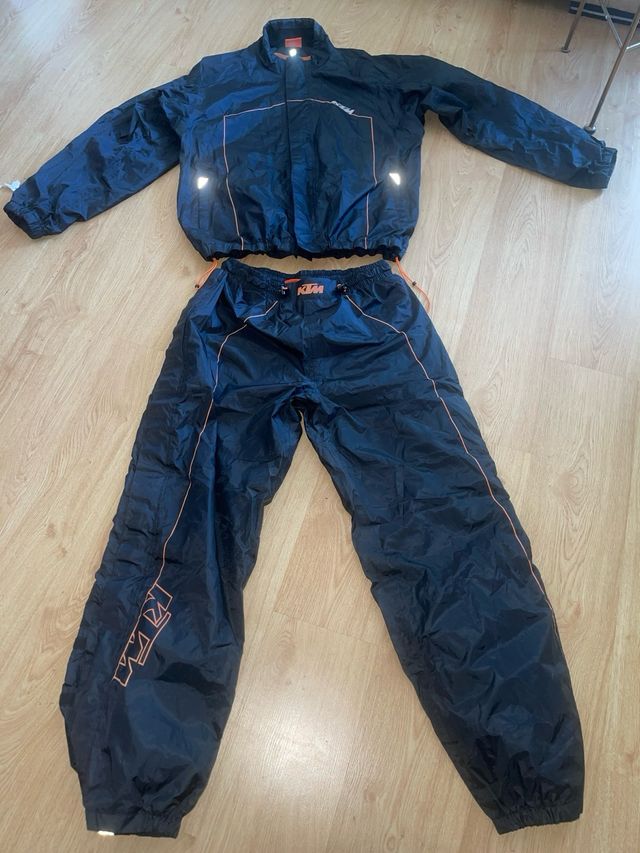 Chubasquero KTM - Negro/Naranja. talla L , Enduro
