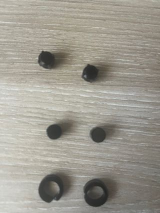 Pendientes imán: 8uds. plata/negro