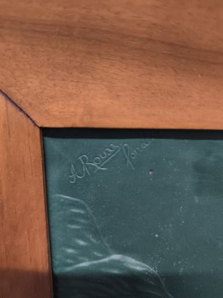Cuadro antiguo bronce firmado
