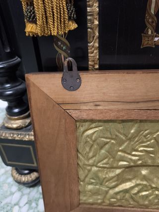 Cuadro antiguo bronce firmado