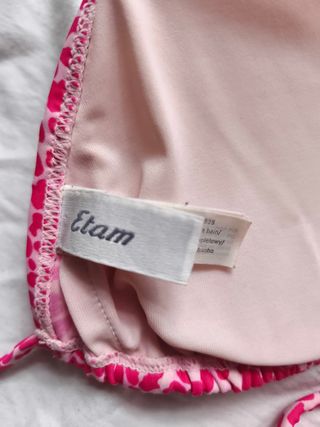 Bikini superior rosa neón