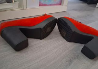 Zapatos tacón rojo mujer 38