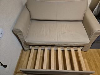 Sofá cama beige 2 plazas