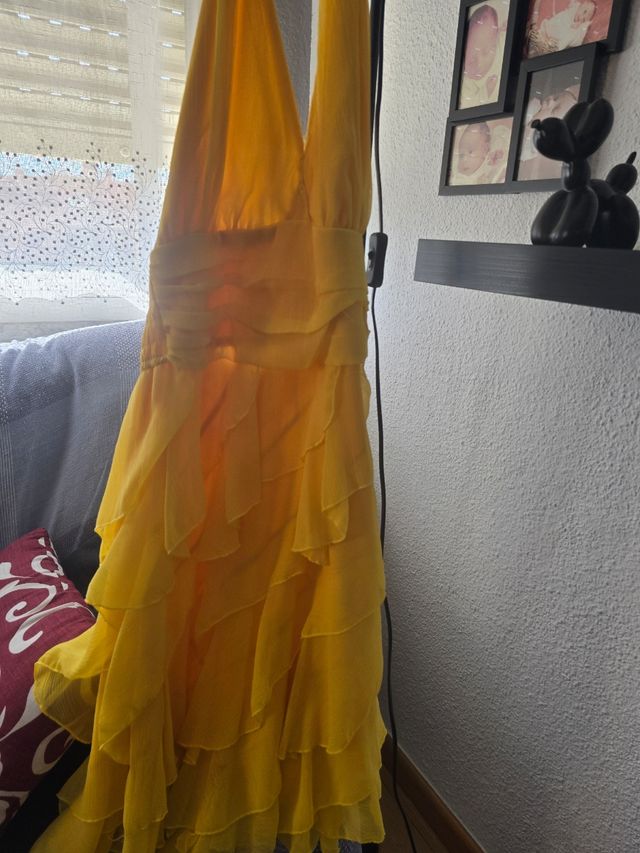Vestido amarillo fiesta - Talla S