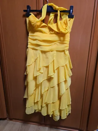 Vestido amarillo fiesta - Talla S