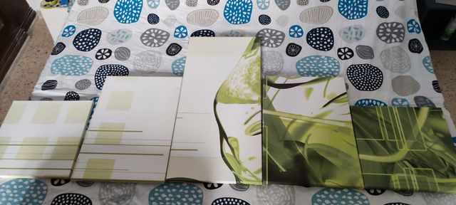 Somier + 2 mesitas noche - Verde