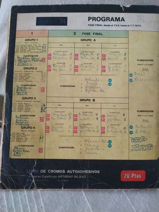 Álbum completo Mundial Munich 74