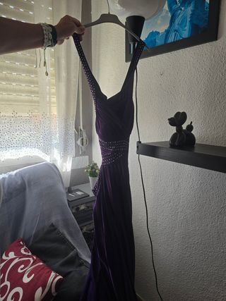 Vestido fiesta morado largo
